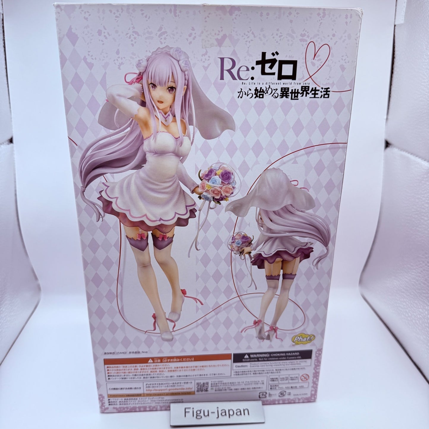 Phat! Re:Zero Emilia Wedding Ver 1/7 Scale Figure Opened Mint Authentic Japan13
