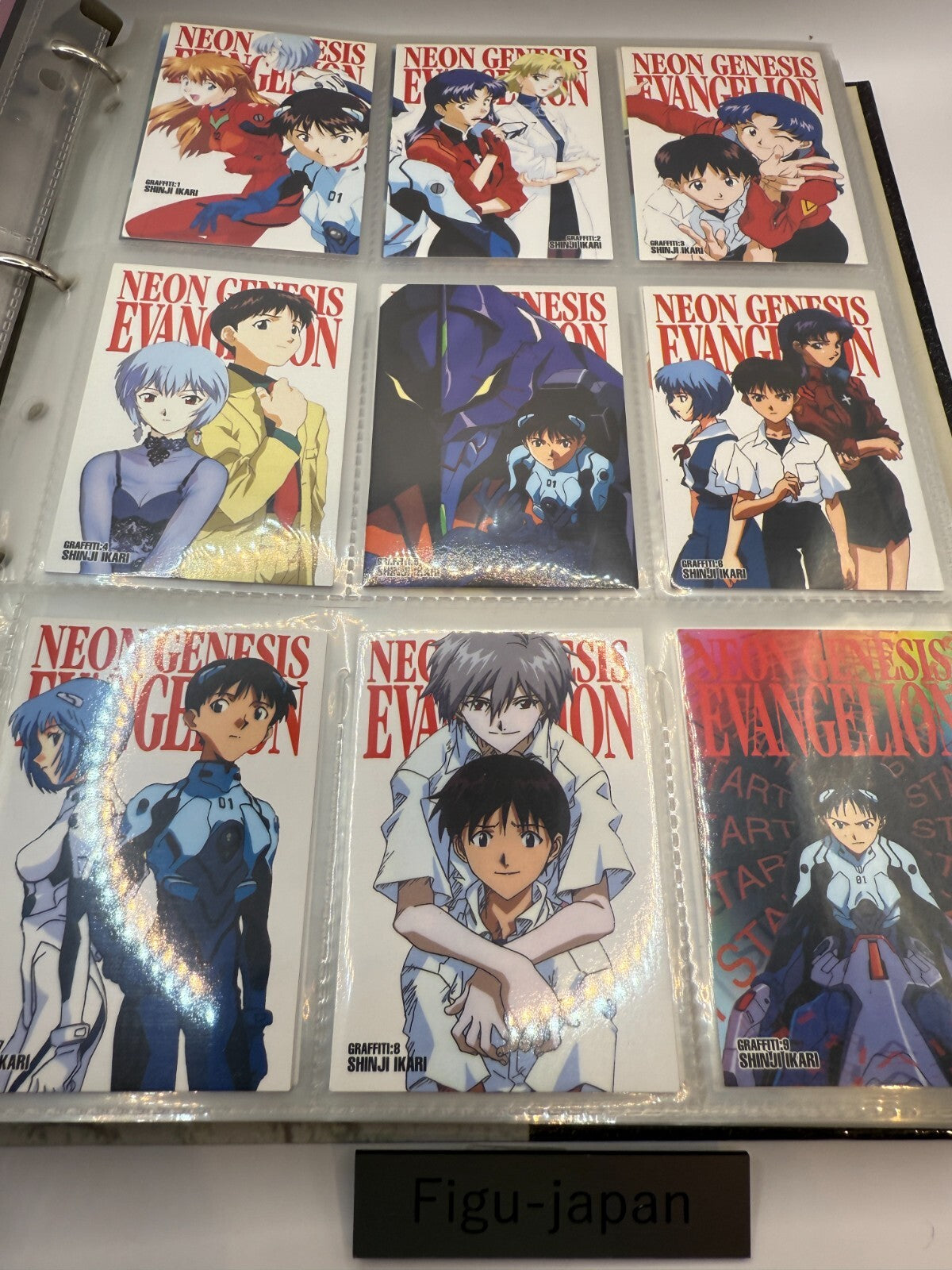 CARDDASS MASTERS Neon Genesis Evangelion PART 1 & 2 PERFECT SET With binder 199721