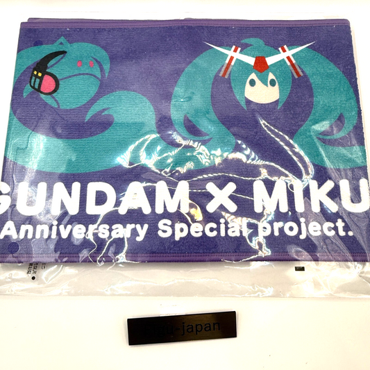 Gundam 45th Anniversary Hatsune Miku Collaboration Muffler Towel Scarf NWT1