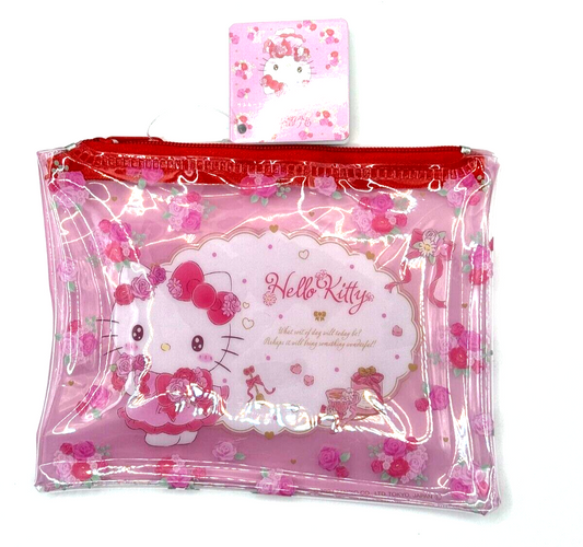Hello Kitty 50th Anniversary Sanrio Flat Pouch&Masking tape etc 5piece set1