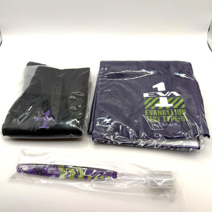 Evangelion EVA STORE Original Travel Set Socks Hand Towel Toothbrush Case NEW JP18