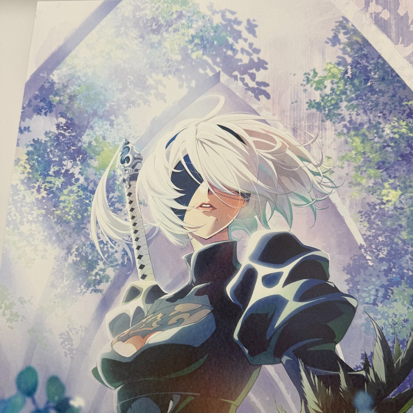 NieR:Automata Ver1.1a Ichiban Kuji Prize A 2B Art Holder Display Case Japan2