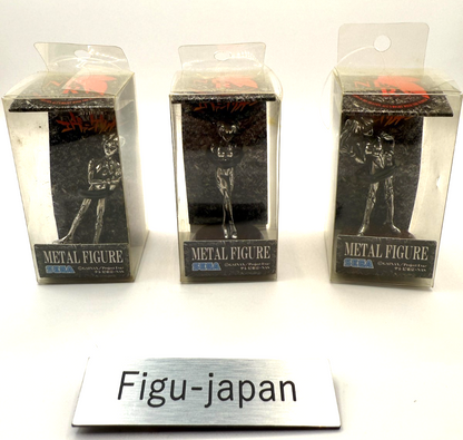 Neon Genesis Evangelion Shinji Asuka Rei Metal Figure Set SEGA 1997 NOS MISB0