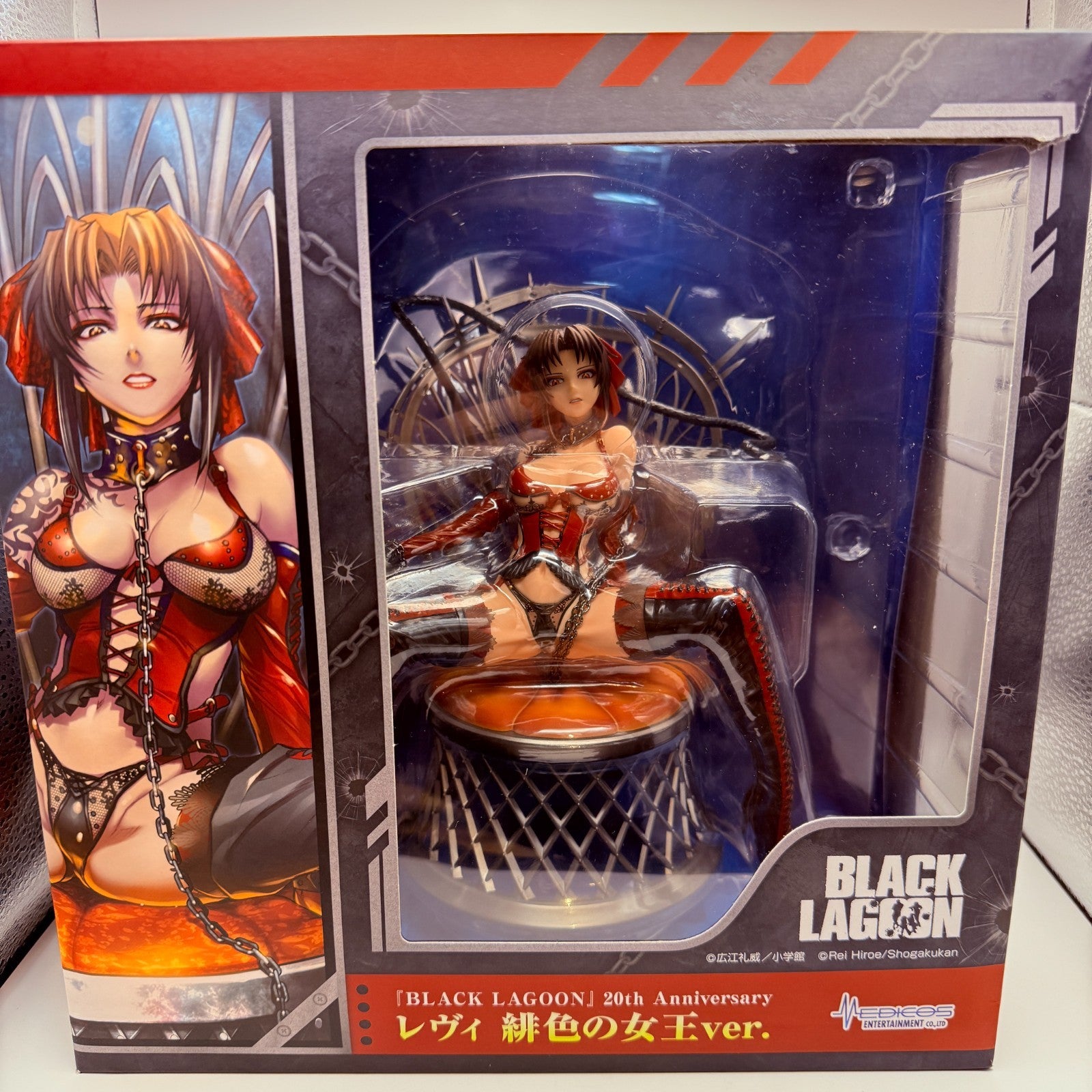 Medicos Black Lagoon Revy Scarlet Queen 1/7 Figure 20th Anniv Box Damaged Japan0