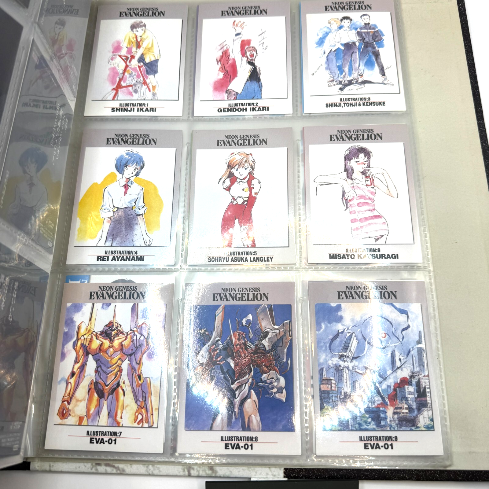 CARDDASS MASTERS Neon Genesis Evangelion PART 1 & 2 PERFECT SET With binder 19973