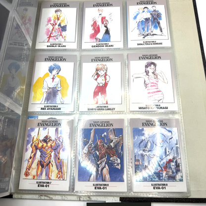 CARDDASS MASTERS Neon Genesis Evangelion PART 1 & 2 PERFECT SET With binder 19973