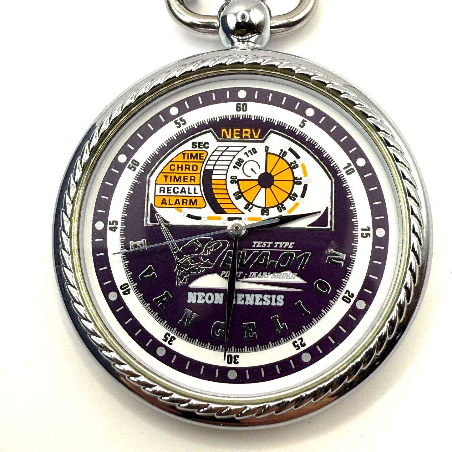 Neon Genesis Evangelion EVA Unit 01 Test Type Pocket Watch SEGA Japan Mint Rare0