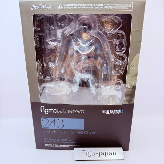 Solid Snake figma 243 Metal Gear Solid 2 MGS2 Max Factory Action Figure MIB0