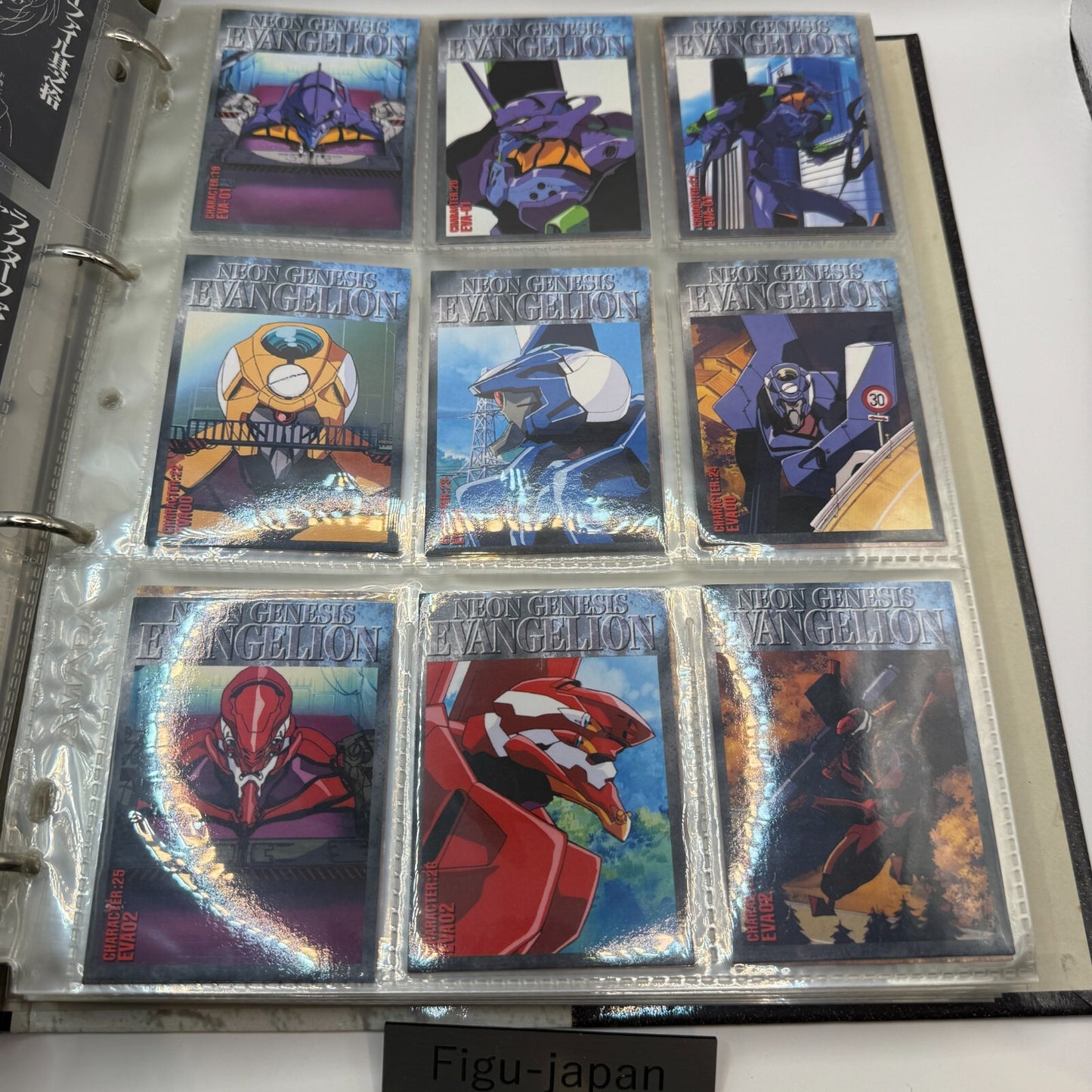 CARDDASS MASTERS Neon Genesis Evangelion PART 1 & 2 PERFECT SET With binder 199716