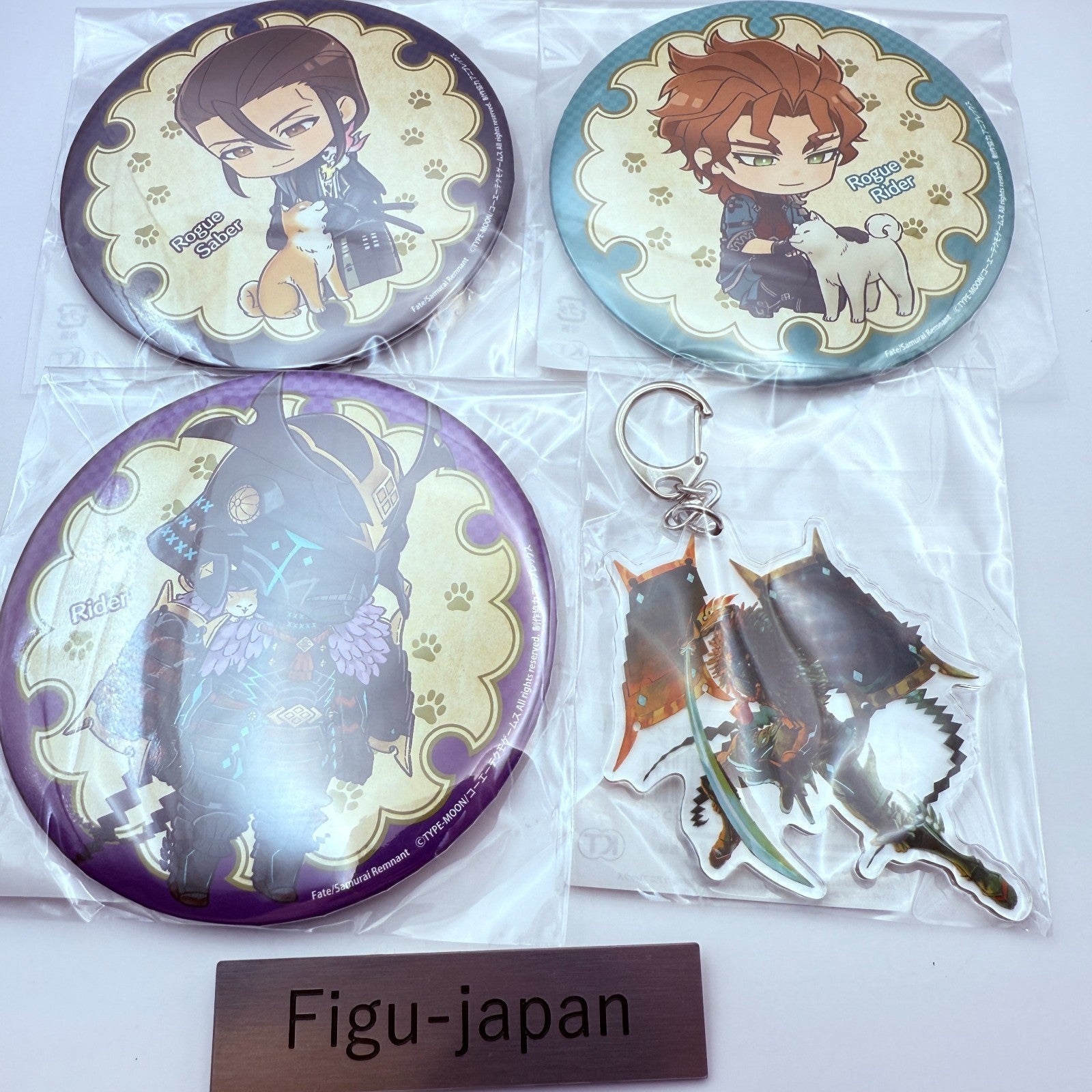 Fate/Samurai Remnant 2nd Anniv Kuji Rider Ushi Gozen Zhao Yun Yagyu Set Badge0