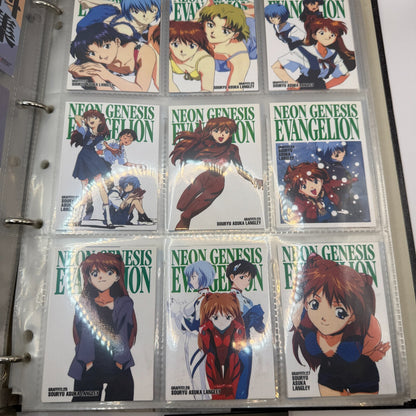 CARDDASS MASTERS Neon Genesis Evangelion PART 1 & 2 PERFECT SET With binder 199717