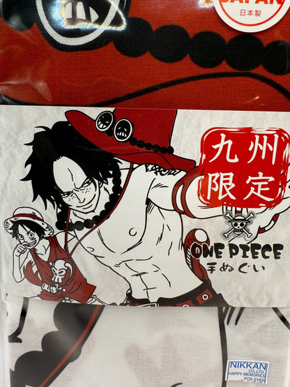 Luffy Ace Tenugui Hand Towel Kyushu Limited Vol.3 One Piece Authentic MISB1
