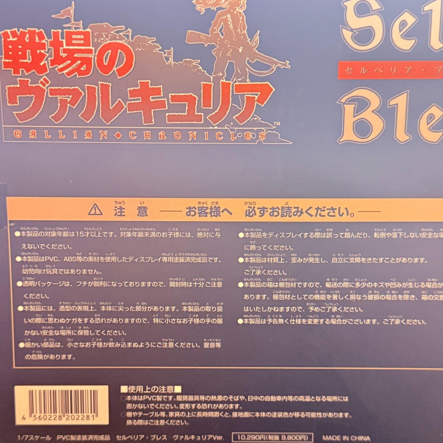 Selvaria Bles Valkyria ver. Figure Valkyria Chronicles ALTER Authentic NIB16
