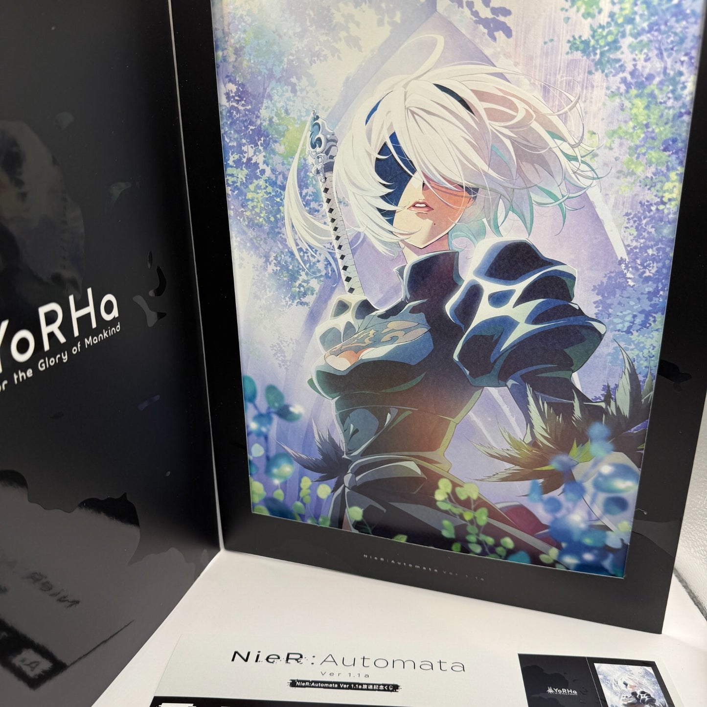 NieR:Automata Ver1.1a Ichiban Kuji Prize A 2B Art Holder Display Case Japan6