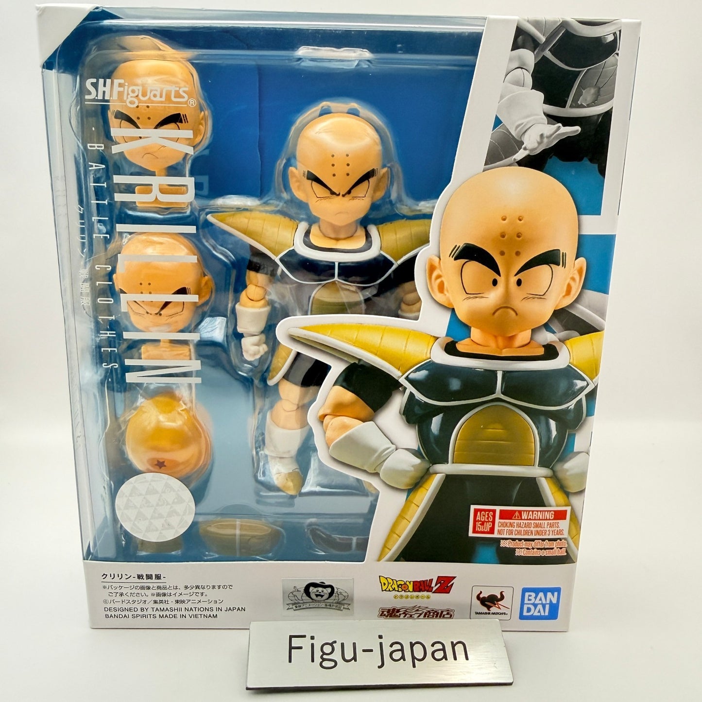 Krillin Battle Clothes S.H.Figuarts Dragon Ball Z Bandai Action Figure MISB0