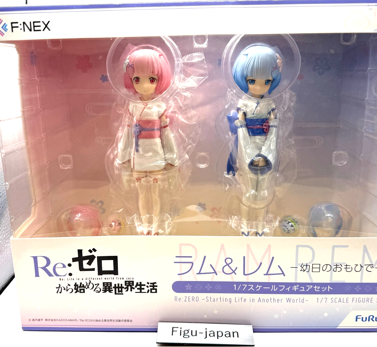 Re:ZERO Rem & Ram Childhood Memories 1/7 Figure Set F:NEX FuRyu NIB0