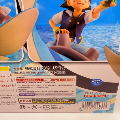 MegaHouse G.E.M. Pokemon Ash Pikachu Lapras Figure First Ed Clear File Bonus New3