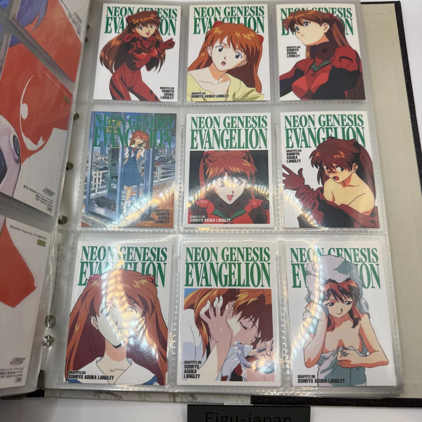 CARDDASS MASTERS Neon Genesis Evangelion PART 1 & 2 PERFECT SET With binder 19976