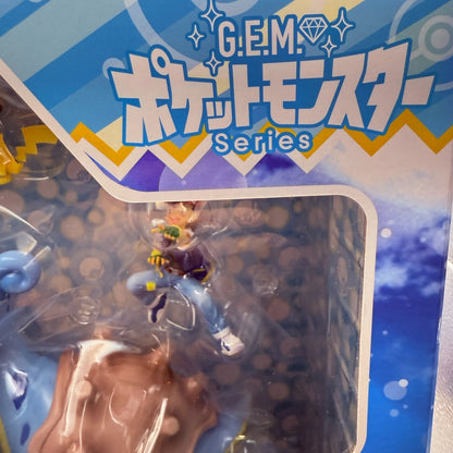 MegaHouse G.E.M. Pokemon Ash Pikachu Lapras Figure First Ed Clear File Bonus New8