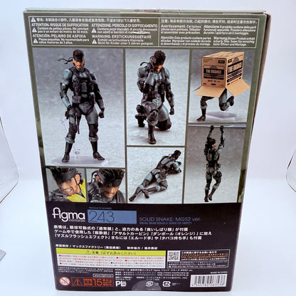 Solid Snake figma 243 Metal Gear Solid 2 MGS2 Max Factory Action Figure MIB3