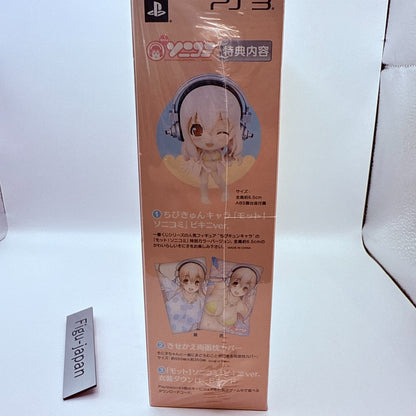 PS3 soft Motto Sonicomi Limited Edition Super Sonico Figure& Pillow Case8