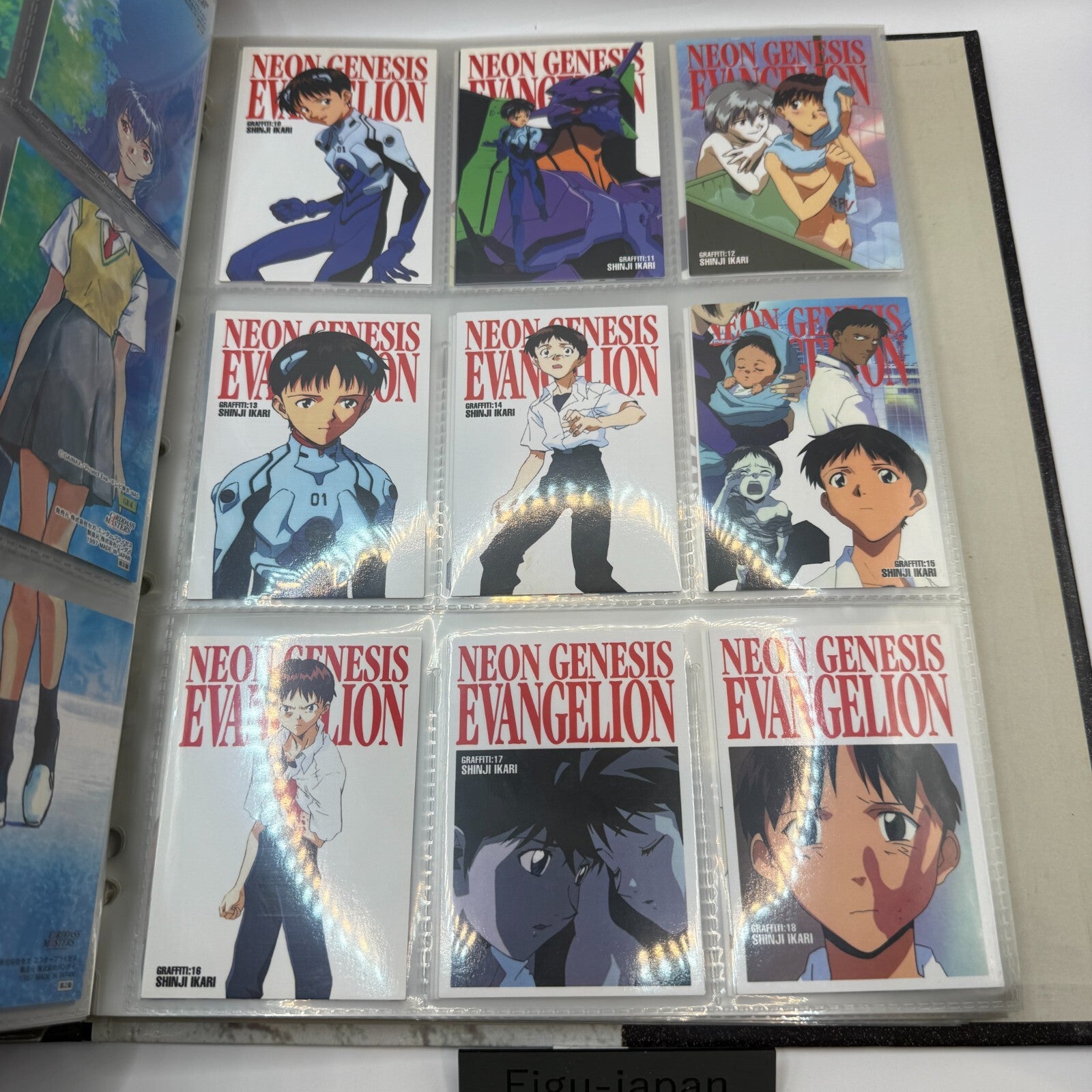 CARDDASS MASTERS Neon Genesis Evangelion PART 1 & 2 PERFECT SET With binder 19977
