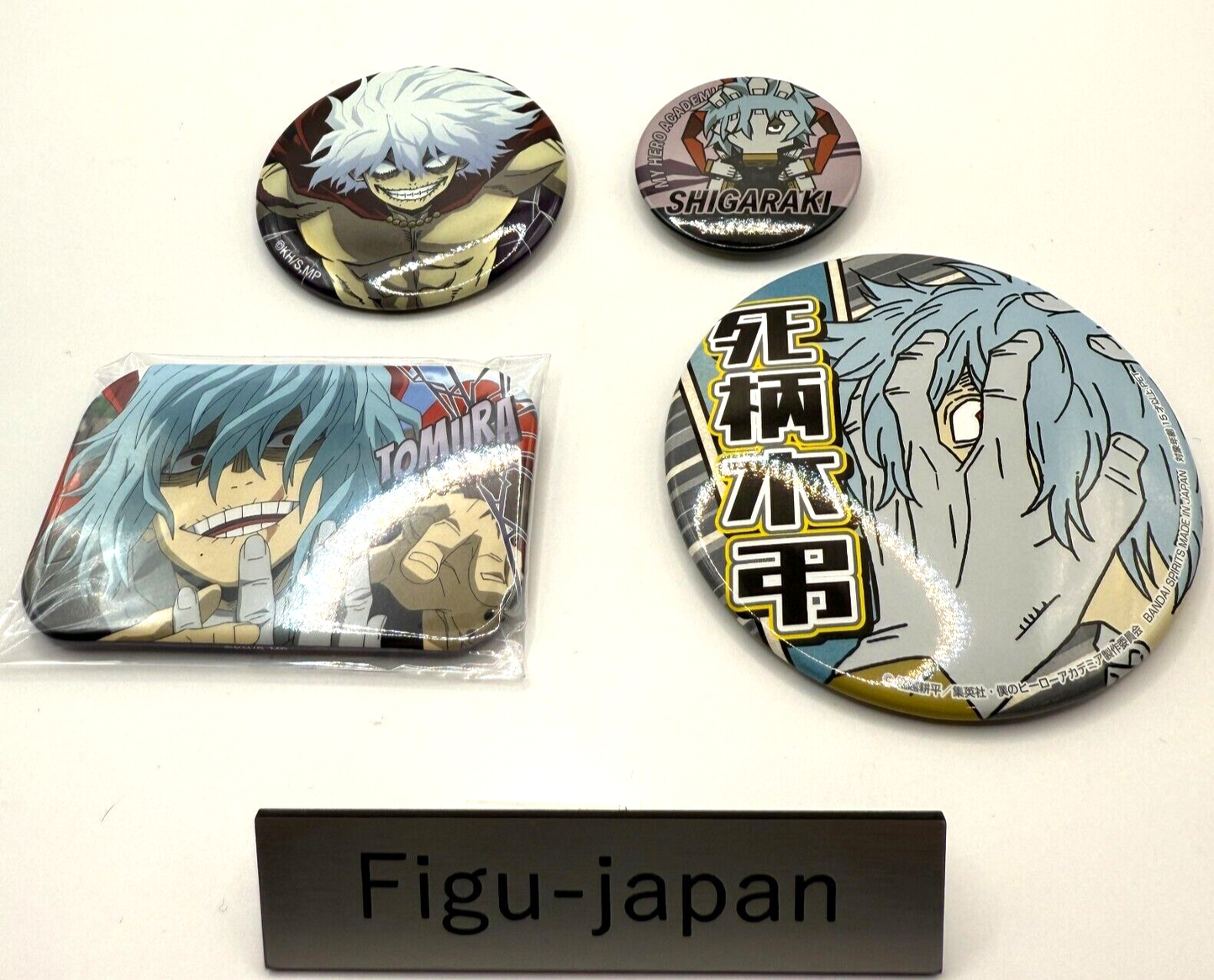 Tomura Shigaraki Pinback Button Badge Set 4 My Hero Academia MHA Villains NEW0
