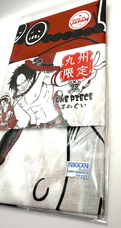 Luffy Ace Tenugui Hand Towel Kyushu Limited Vol.3 One Piece Authentic MISB3