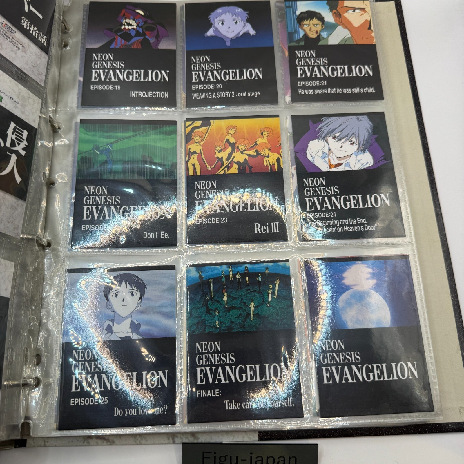 CARDDASS MASTERS Neon Genesis Evangelion PART 1 & 2 PERFECT SET With binder 199711