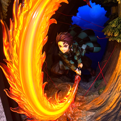 Demon Slayer  Tanjiro Kamado Hinokami Kagura Enbu Luminous figure[express]9