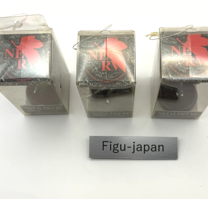 Neon Genesis Evangelion Shinji Asuka Rei Metal Figure Set SEGA 1997 NOS MISB2