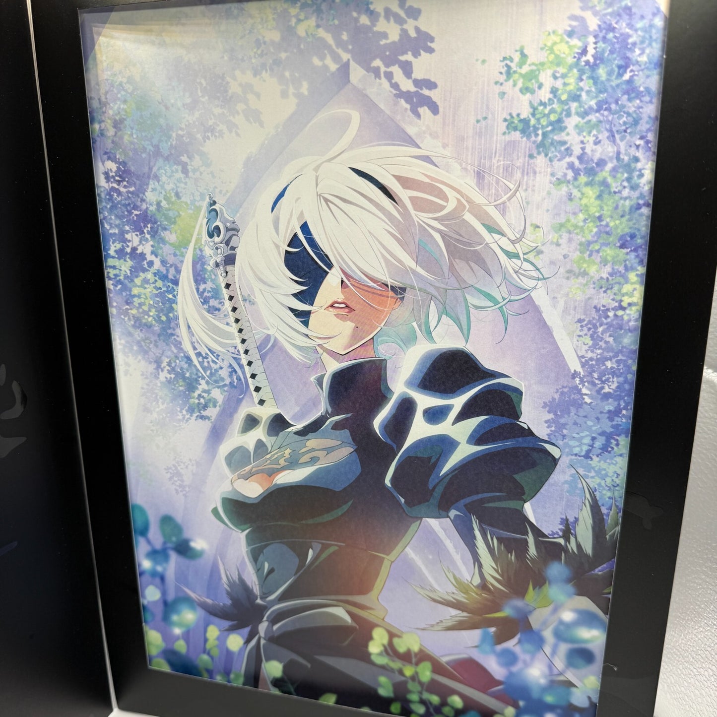NieR:Automata Ver1.1a Ichiban Kuji Prize A 2B Art Holder Display Case Japan8