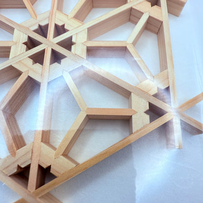 Japanese Kumiko Woodwork Sakura Pattern Coaster Handmade Traditional Craft Japan5