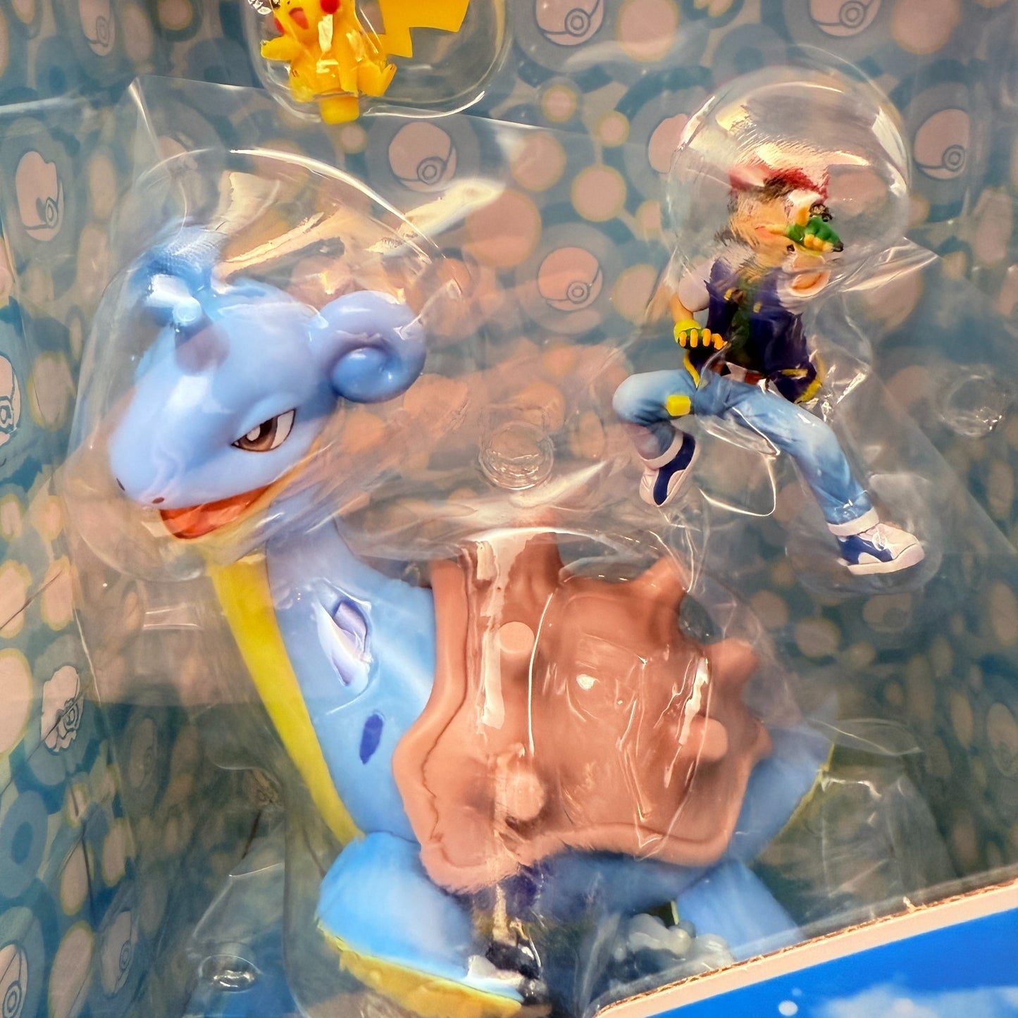 MegaHouse G.E.M. Pokemon Ash Pikachu Lapras Figure First Ed Clear File Bonus New11