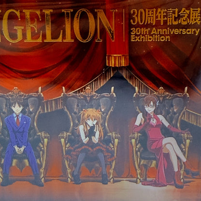 ALL OF EVANGELION 30th Anniversary Key Visual Embossed Acrylic Block Japan New12