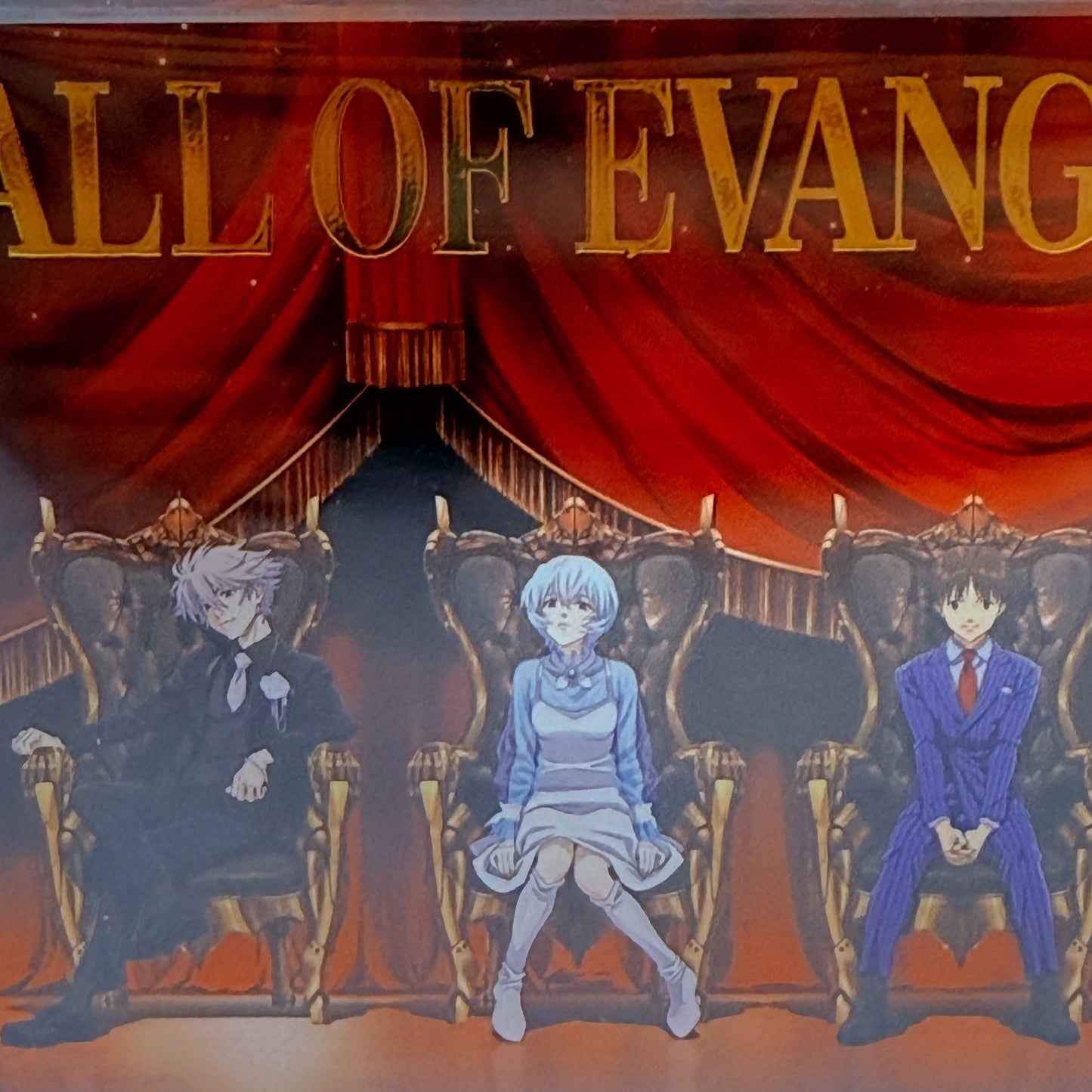 ALL OF EVANGELION 30th Anniversary Key Visual Embossed Acrylic Block Japan New13