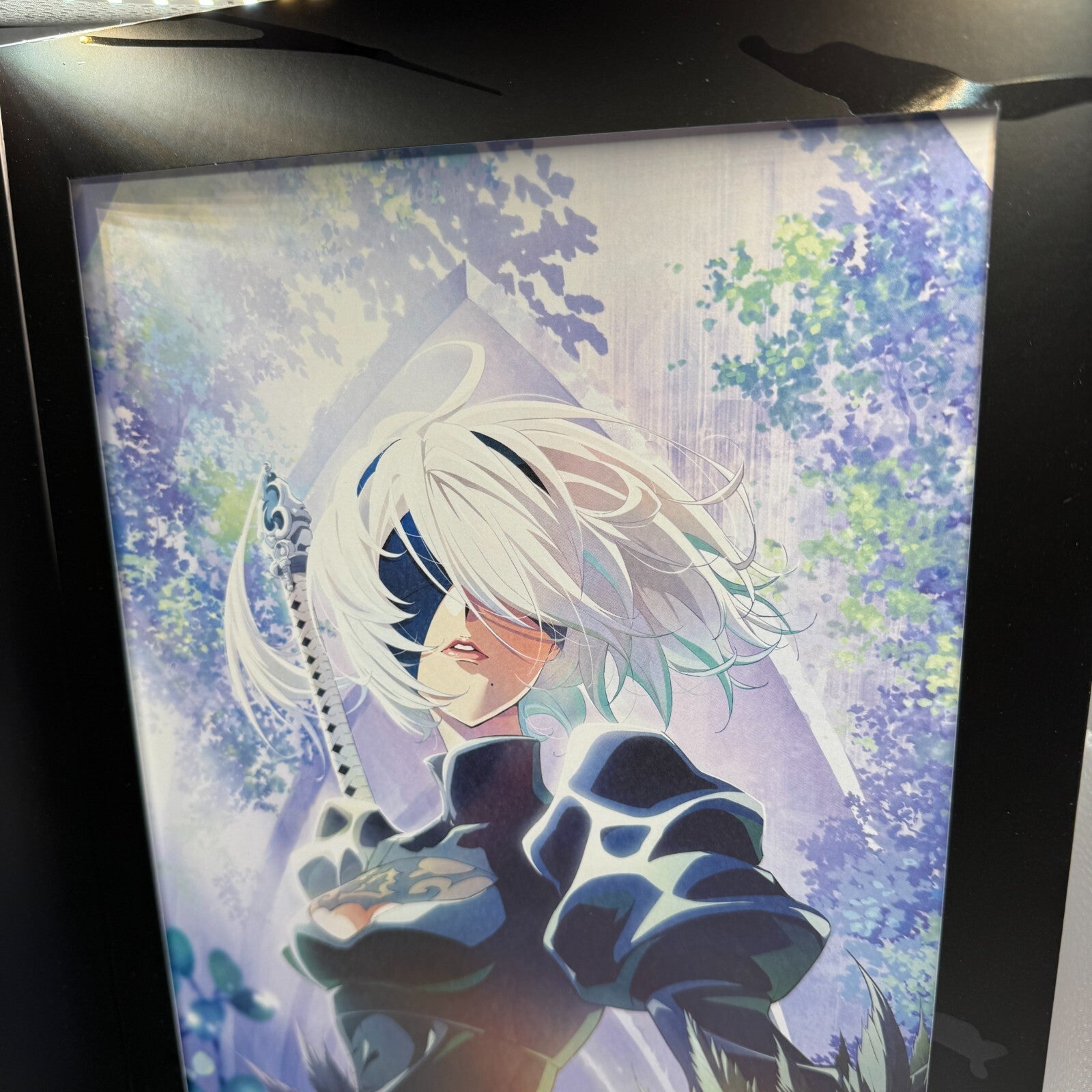 NieR:Automata Ver1.1a Ichiban Kuji Prize A 2B Art Holder Display Case Japan4