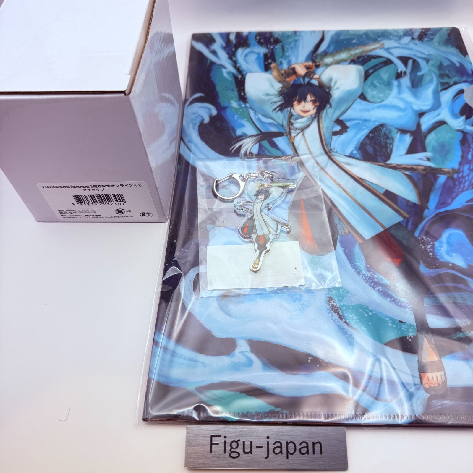 Fate/Samurai Remnant 2nd Anniv Saber Yamato Takeru Set Chibi Mug File Keychain0