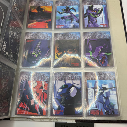 CARDDASS MASTERS Neon Genesis Evangelion PART 1 & 2 PERFECT SET With binder 19974