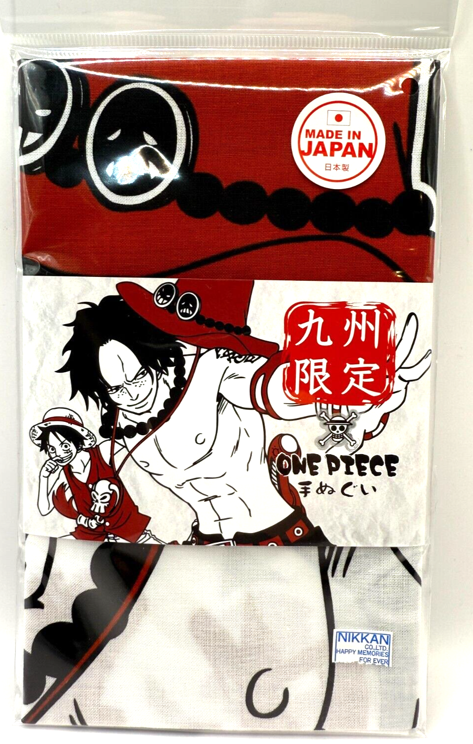 Luffy Ace Tenugui Hand Towel Kyushu Limited Vol.3 One Piece Authentic MISB0