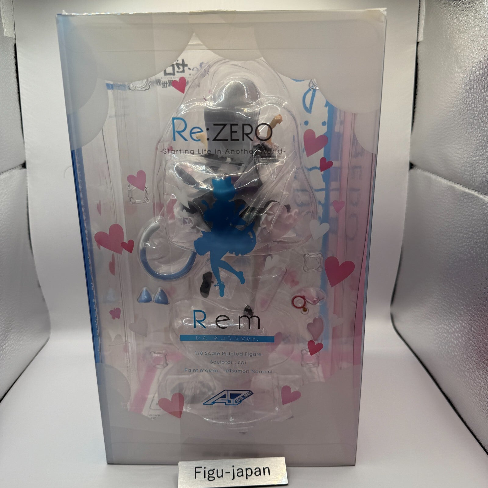 Alpha Omega Re:Zero Rem Nekomimi Cat Ear 1/8 Figure Kadokawa New Sealed Japan7