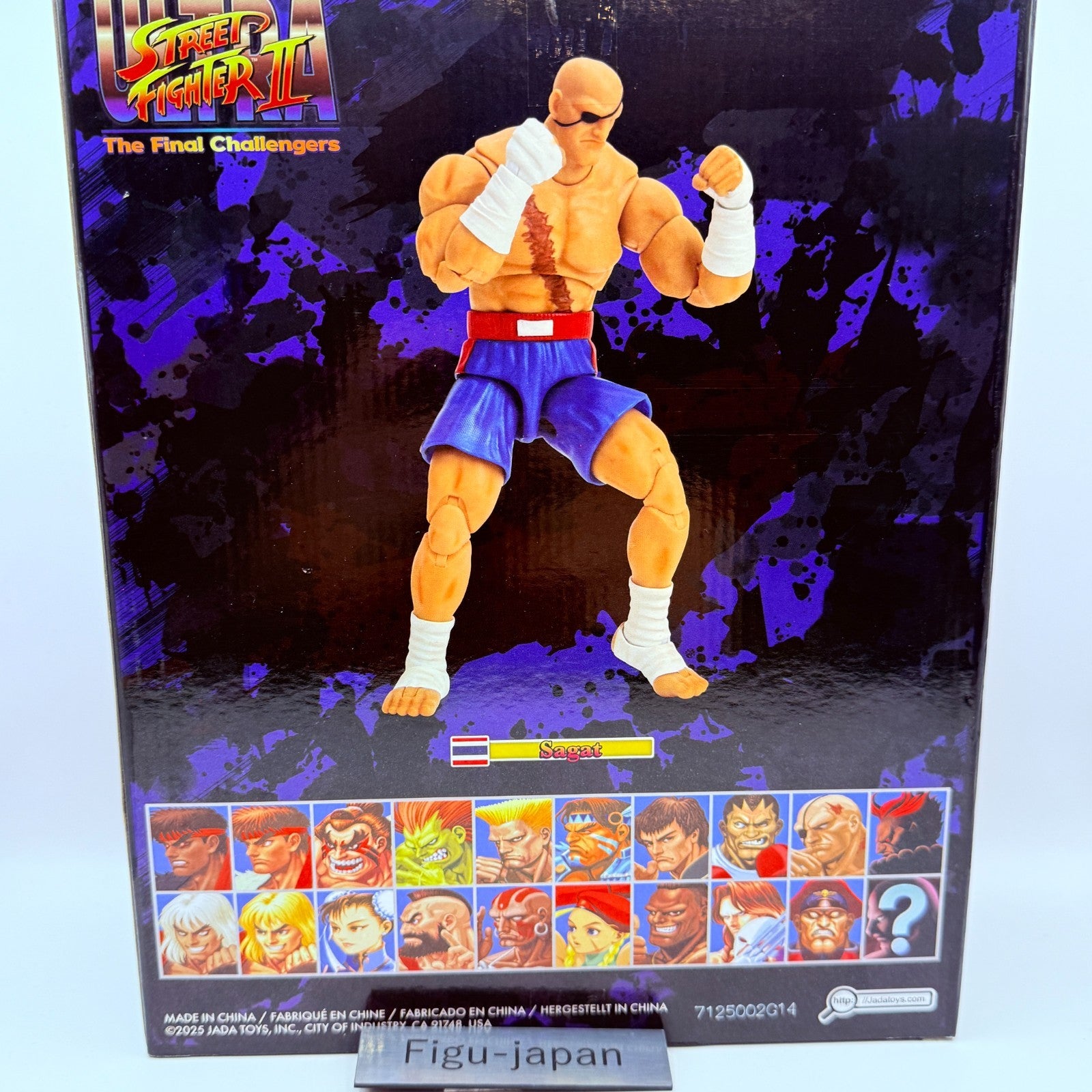 Jada Toys Street Fighter II Sagat 1/12 Action Figure Japan Evolit Ver New Sealed4