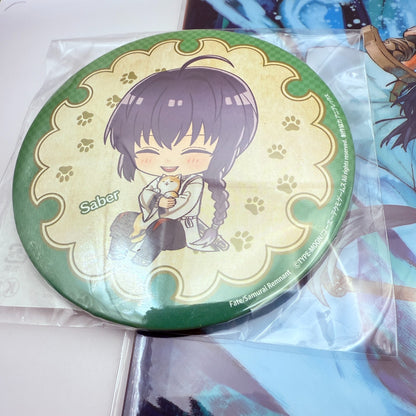 Fate/Samurai Remnant 2nd Anniv Kuji Saber Yamato Takeru Set Clear File Badge Key2