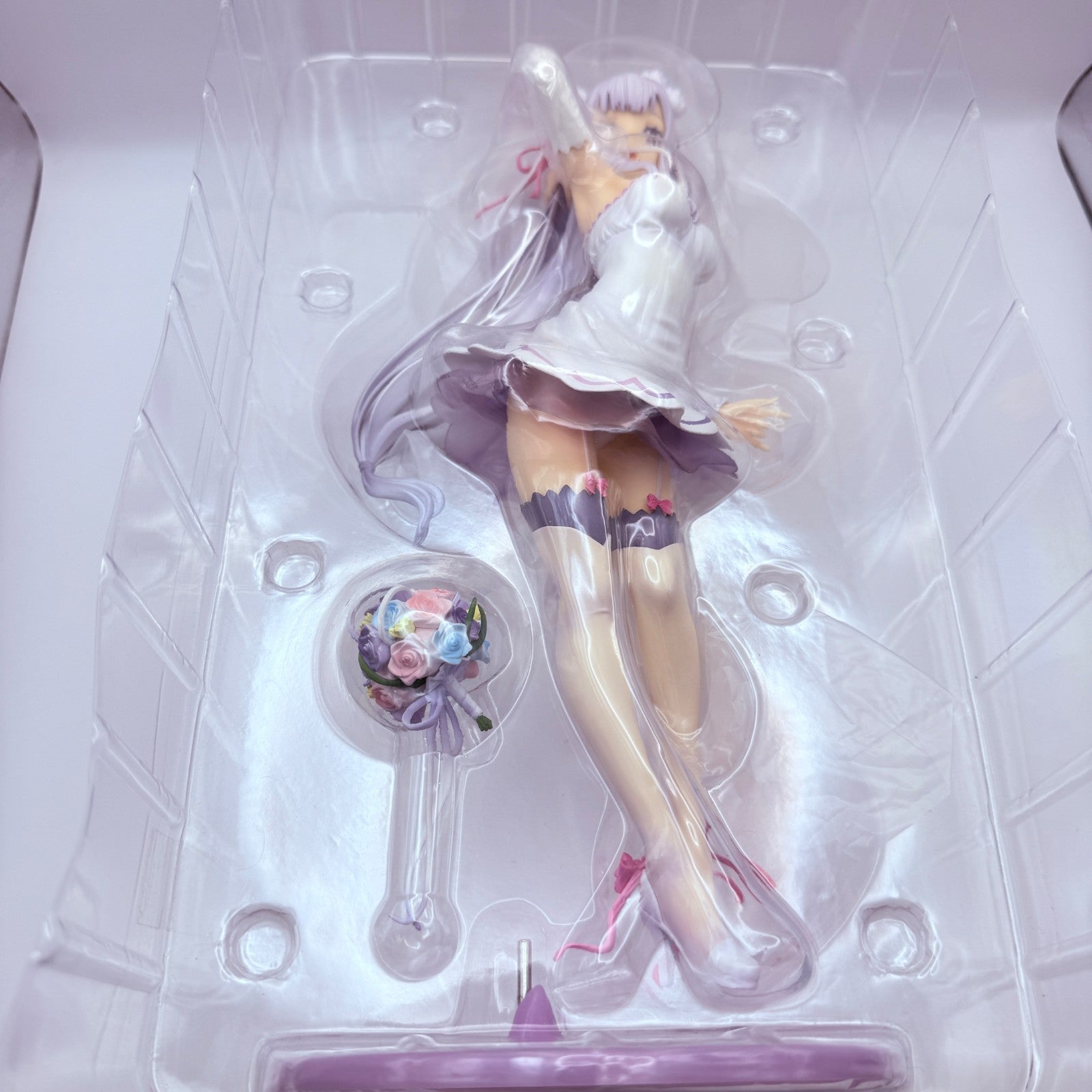 Phat! Re:Zero Emilia Wedding Ver 1/7 Scale Figure Opened Mint Authentic Japan11