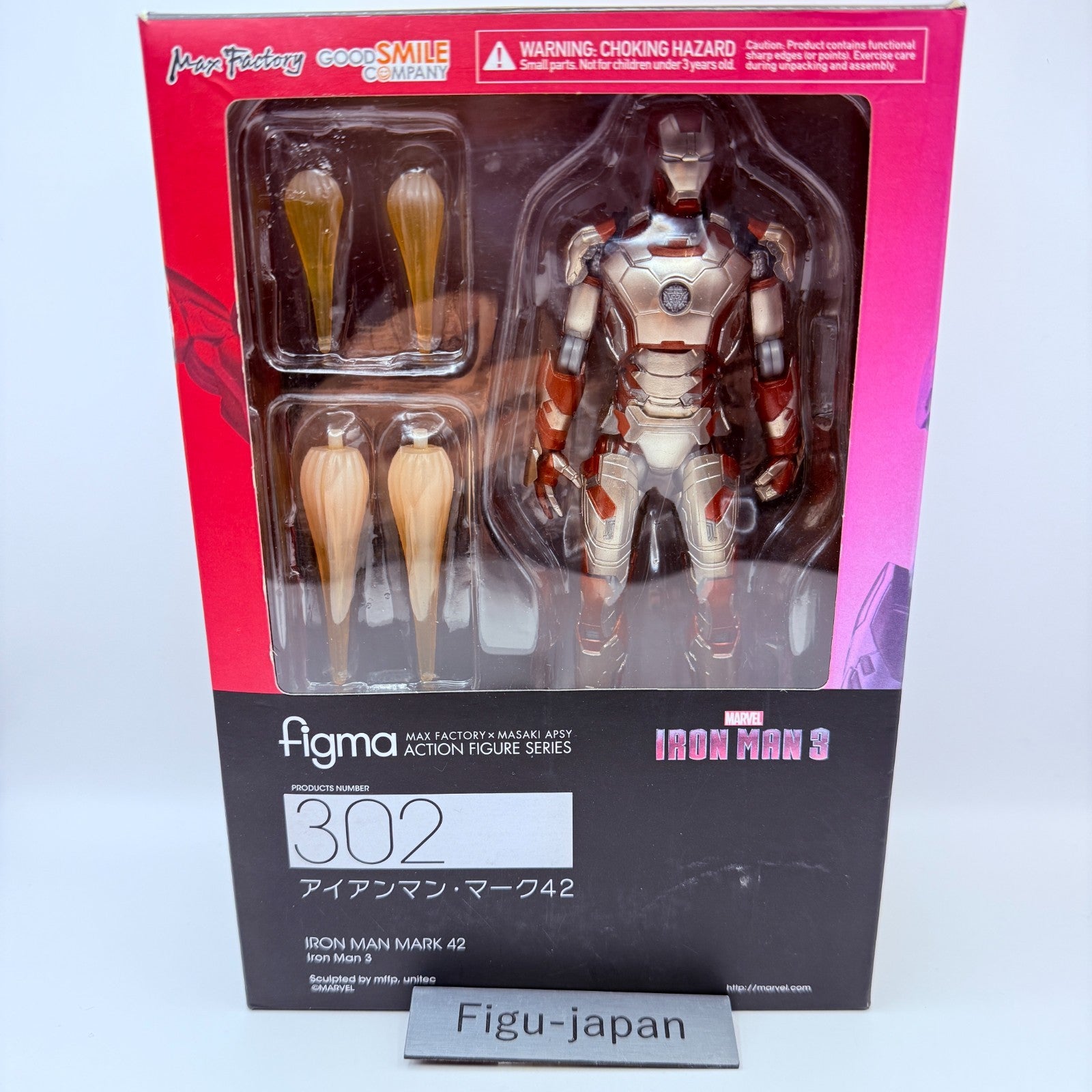 Max Factory figma 302 Iron Man Mark 42 XLII Figure Avengers Marvel Mint Japan0