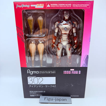 Max Factory figma 302 Iron Man Mark 42 XLII Figure Avengers Marvel Mint Japan0