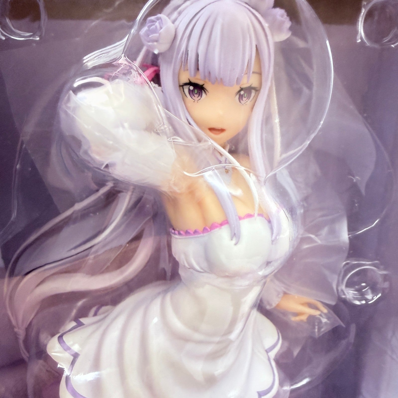 Phat! Re:Zero Emilia Wedding Ver 1/7 Scale Figure Opened Mint Authentic Japan1