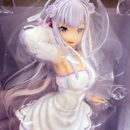 Phat! Re:Zero Emilia Wedding Ver 1/7 Scale Figure Opened Mint Authentic Japan1