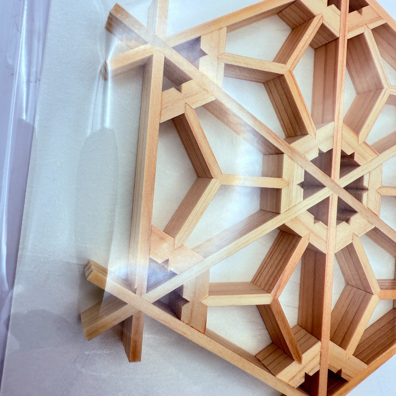 Japanese Kumiko Woodwork Sakura Pattern Coaster Handmade Traditional Craft Japan8