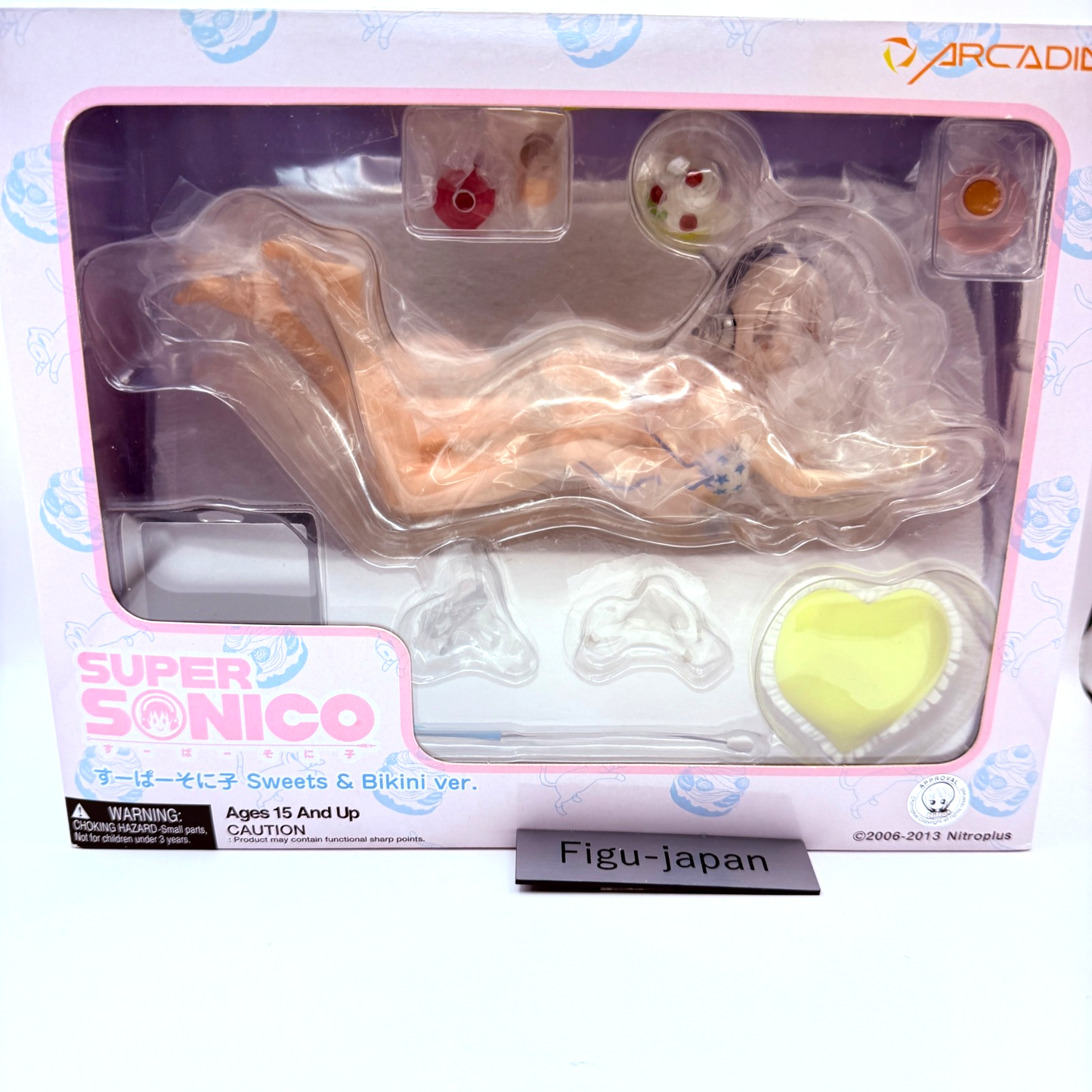Arcadia Super Sonico Sweets & Bikini Ver 1/6 Figure Opened Mint Authentic Japan0
